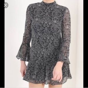 70’s style flare paisley dress